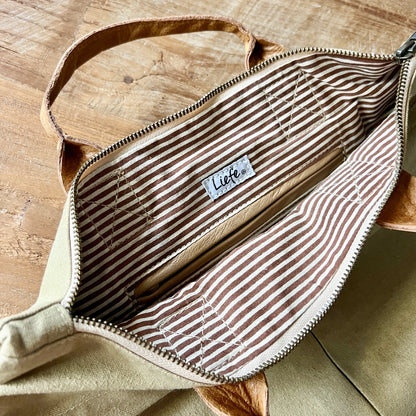 Sac à dos kaki (coton recyclé kaki)