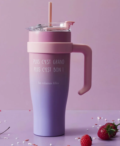 Mug isotherme XXL plus "c'est grand plus c'est bon"
