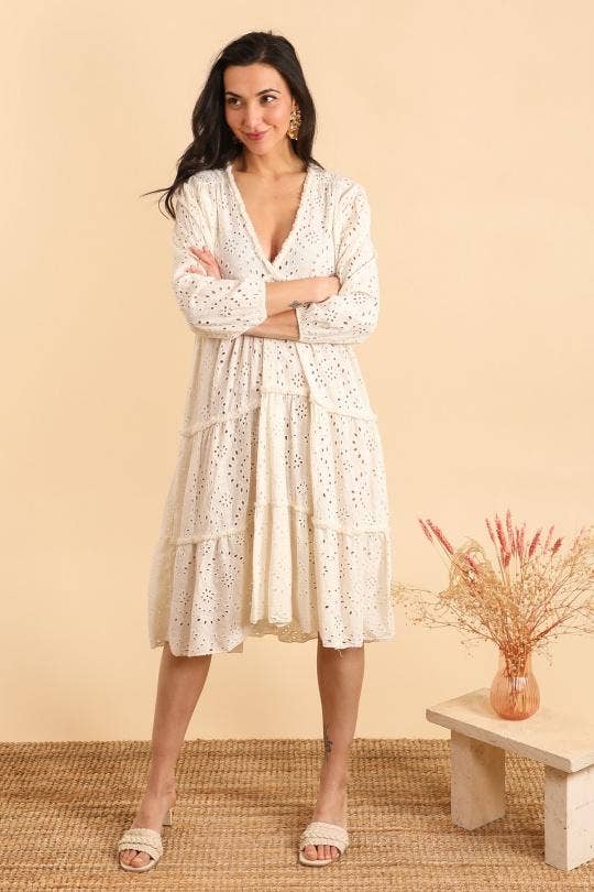 Robe En Broderie Anglaise- 10935