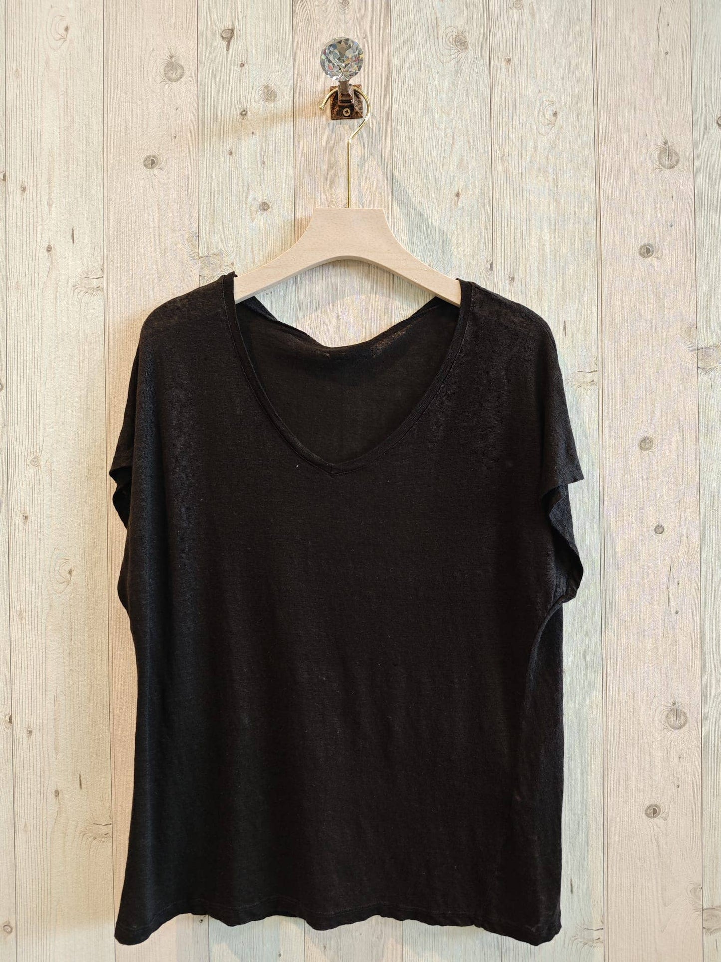 Réf-2296 T-shirt basique lin 100%