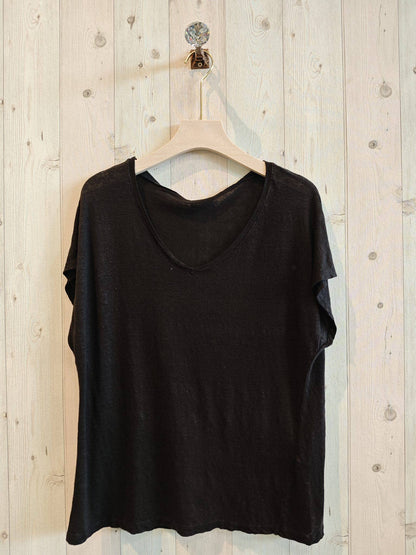 Réf-2296 T-shirt basique lin 100%