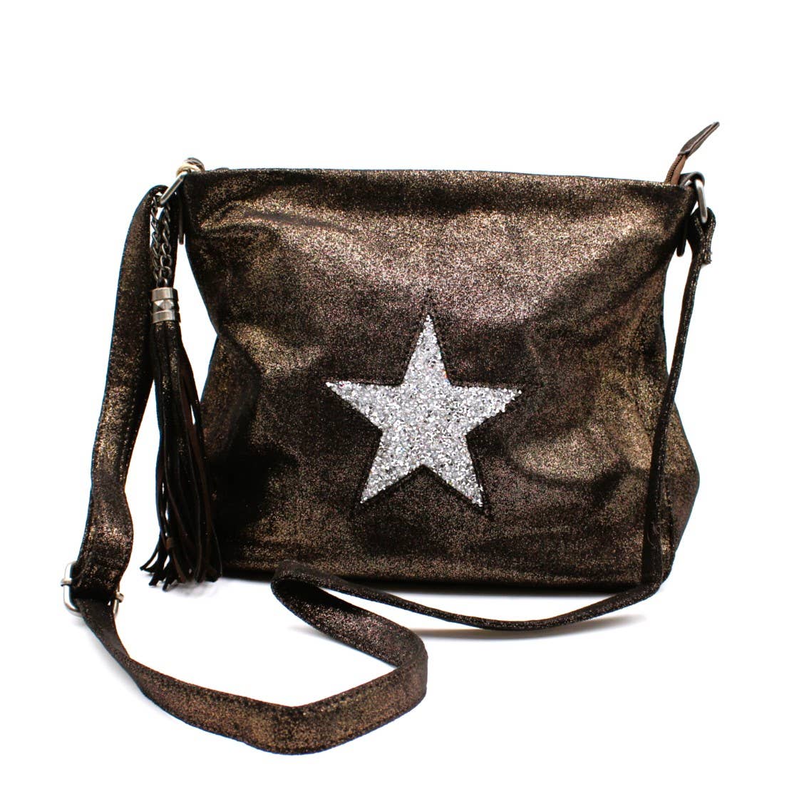 Sac besace avec étoile strass