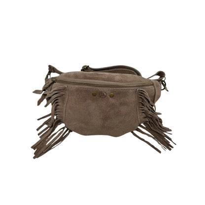 Sac banane cuir Suède Esperanza taupe