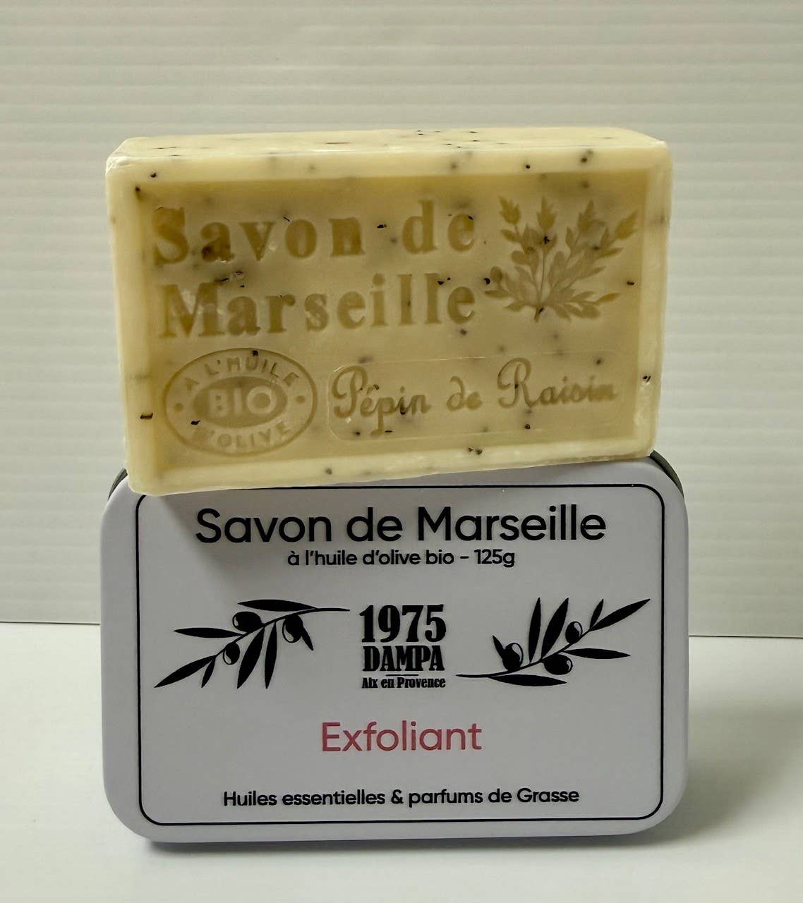 Savon de Marseille - Exfoliant - 125g - Avec sa boîte métal