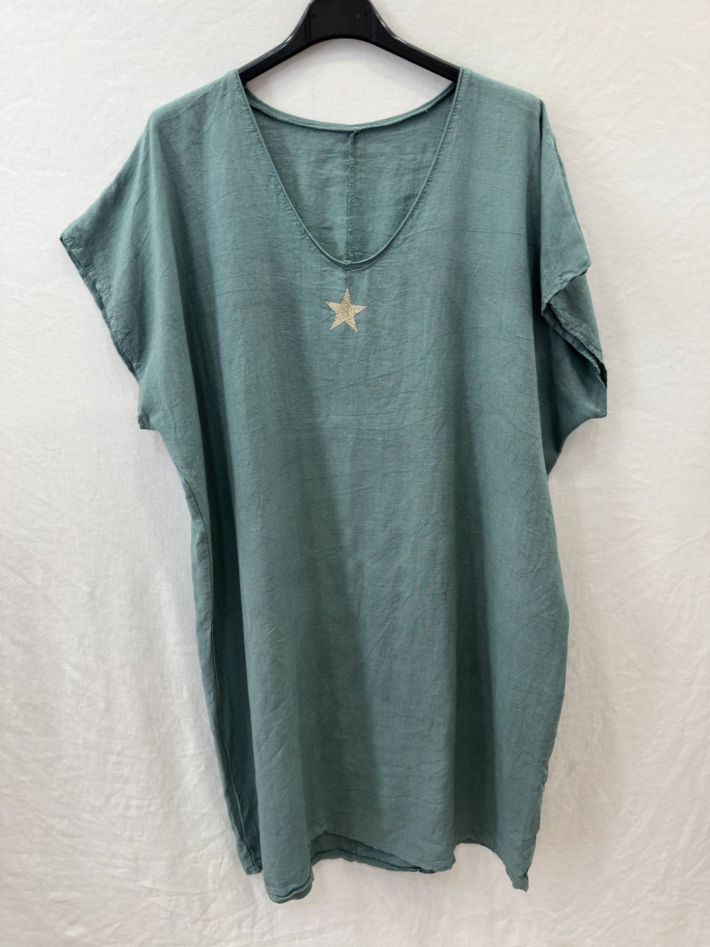 Robe Tunique en Lin et Viscose à Etoile @10788_REtoileLin