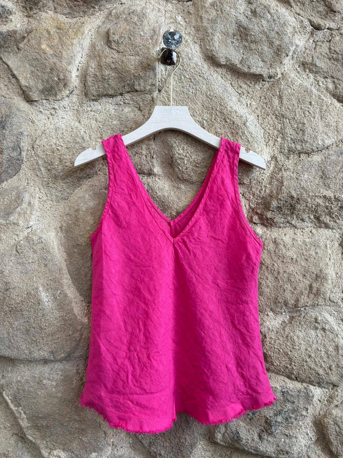 Ref-21591 T-shirt sans manches 100 % lin
