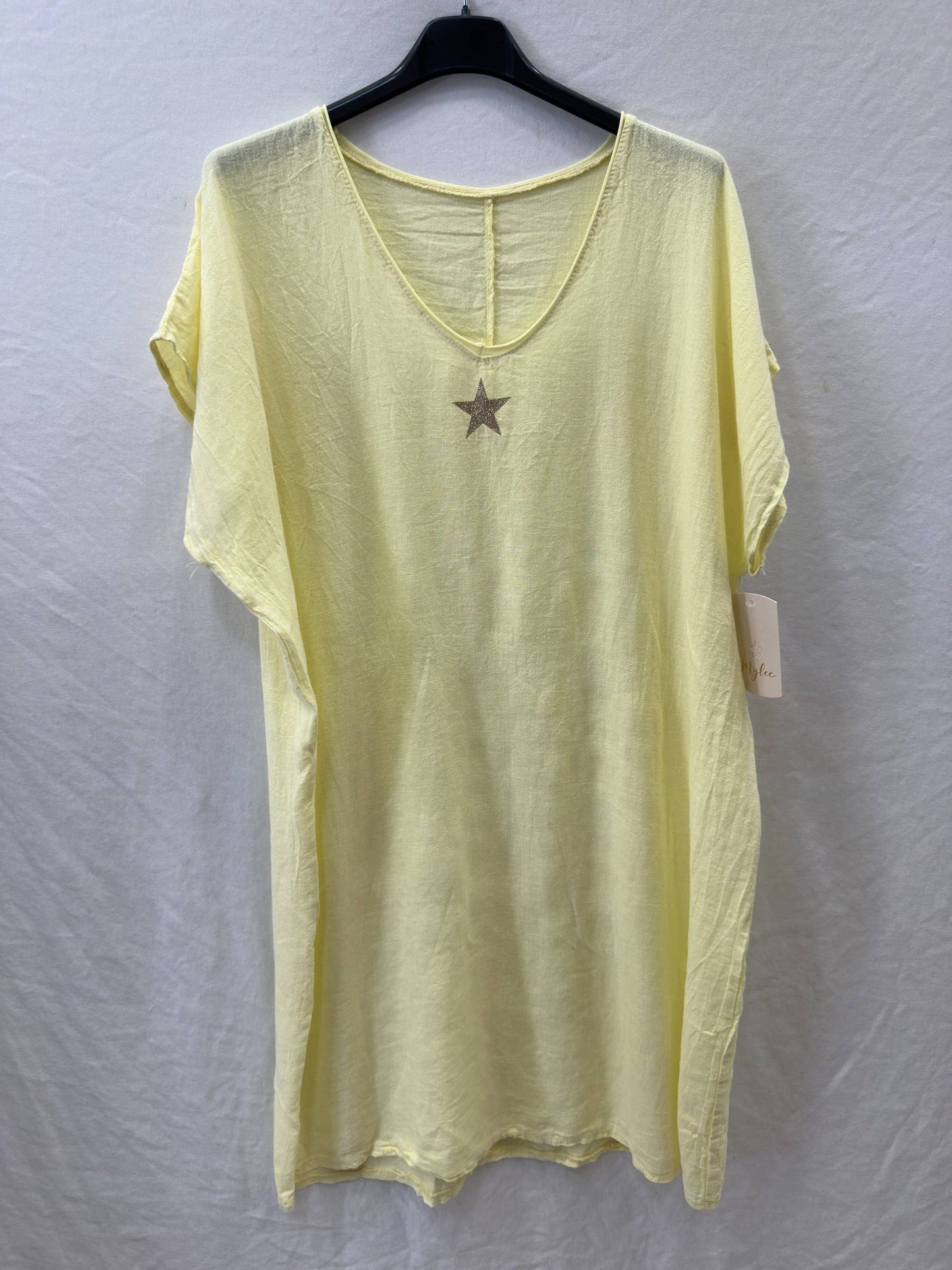 Robe Tunique en Lin et Viscose à Etoile @10788_REtoileLin