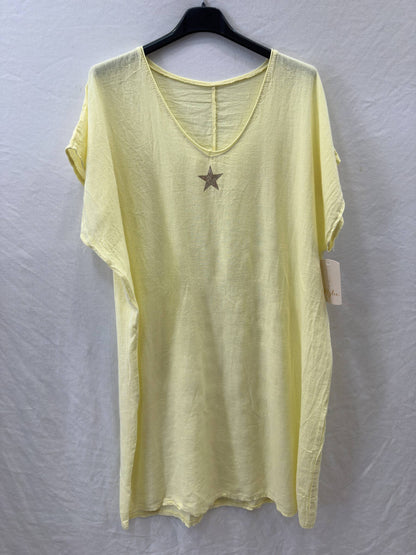 Robe Tunique en Lin et Viscose à Etoile @10788_REtoileLin
