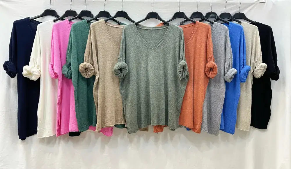 Pull en fine maille double col @6337_PulVVFente