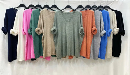 Pull en fine maille double col @6337_PulVVFente