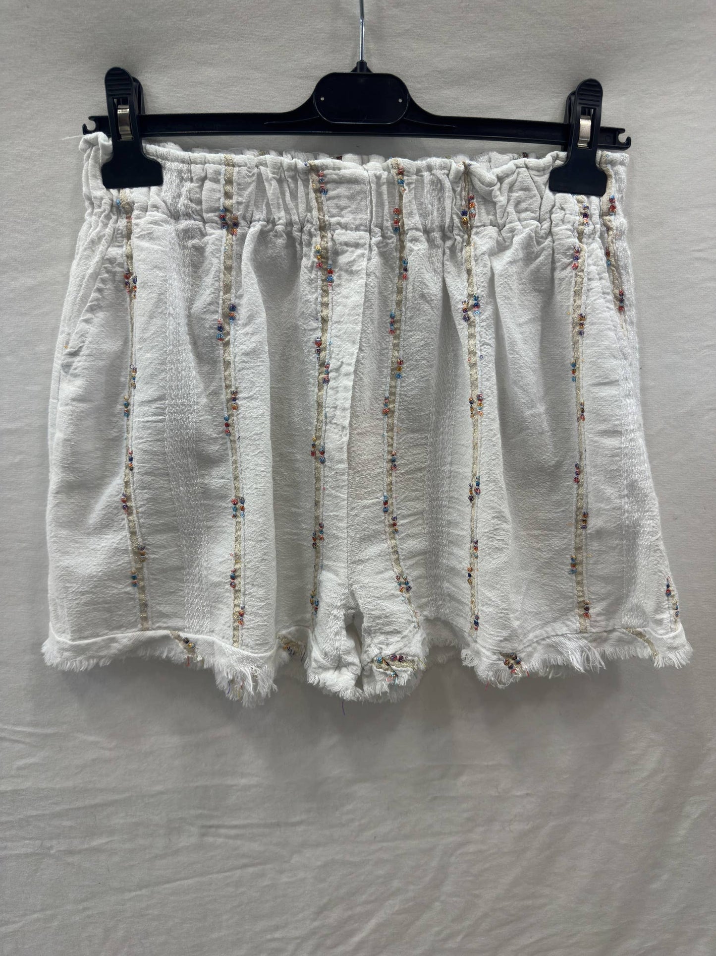Short à Surpiqûres en Lin et Coton @211231_ShSurpique