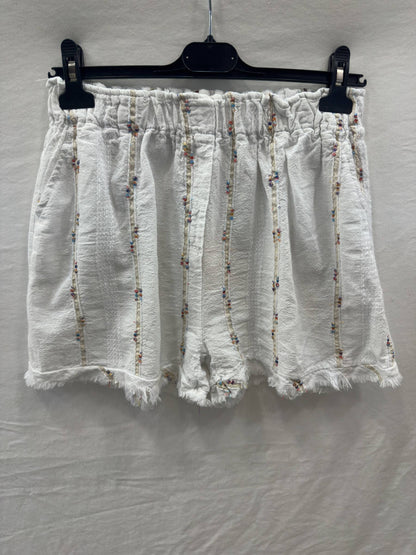 Short à Surpiqûres en Lin et Coton @211231_ShSurpique