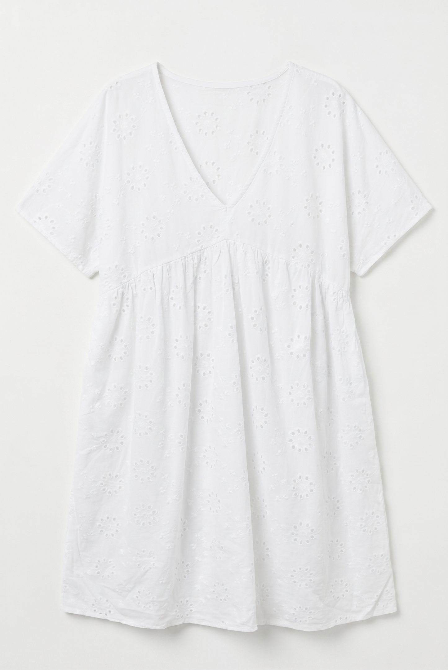 Robe Courte en Broderie Anglaise de Coton @6519_RCBroderie