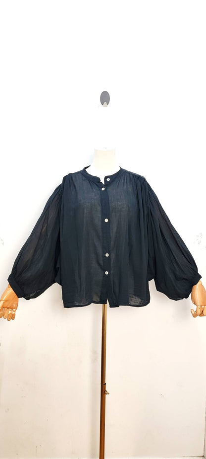 Blouse fluide manches longues ample bohème été