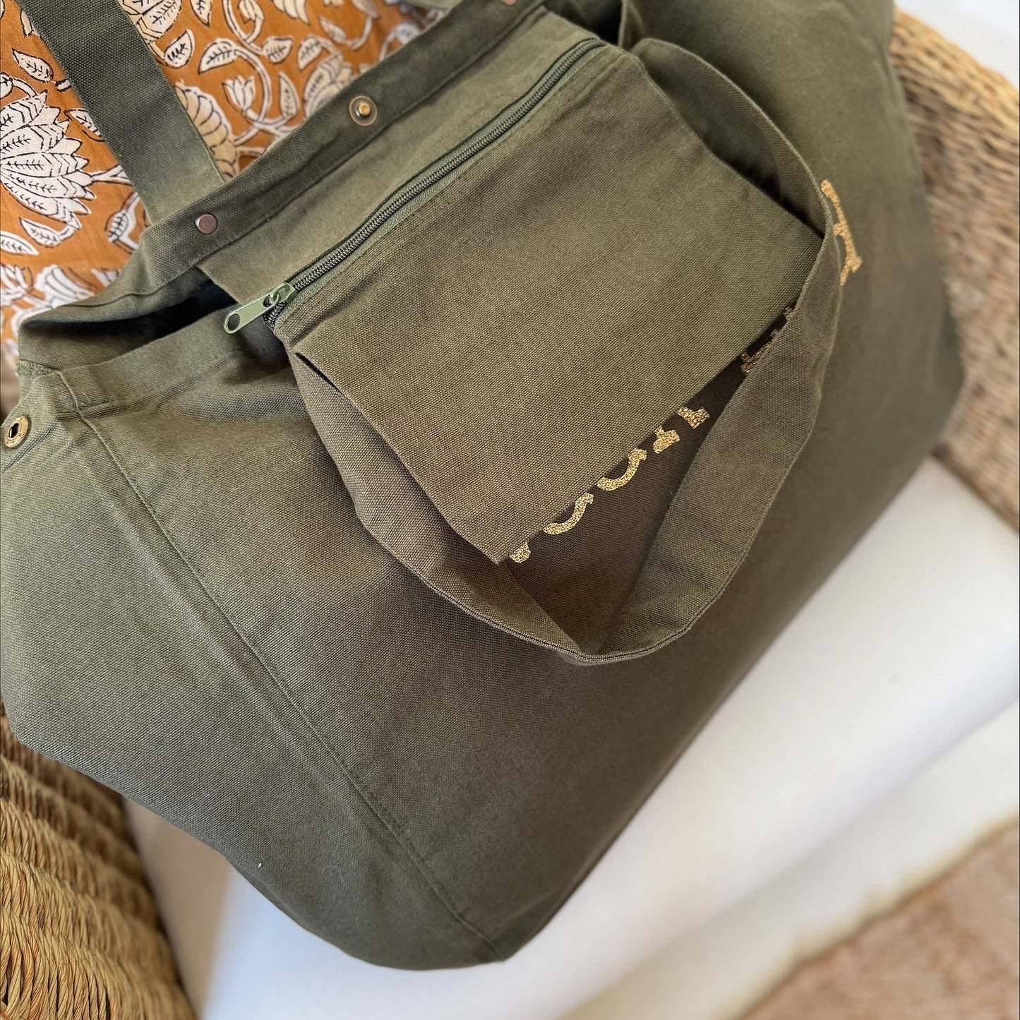 Grand cabas "Lovely Week End" - 6 coloris au choix