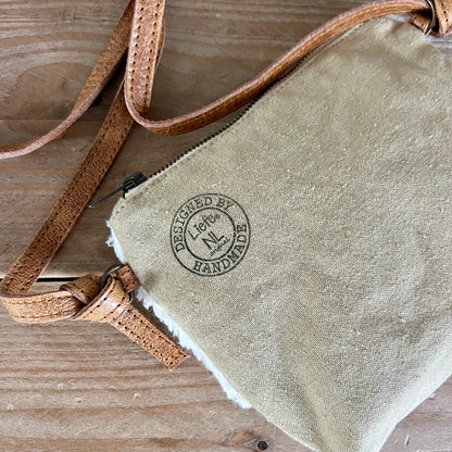 Sac peluche Mini teddy en coton (toile kaki)