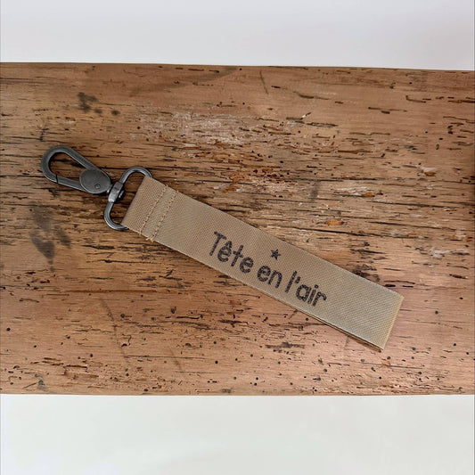 Porte clefs "Tête en l'Air" bronze