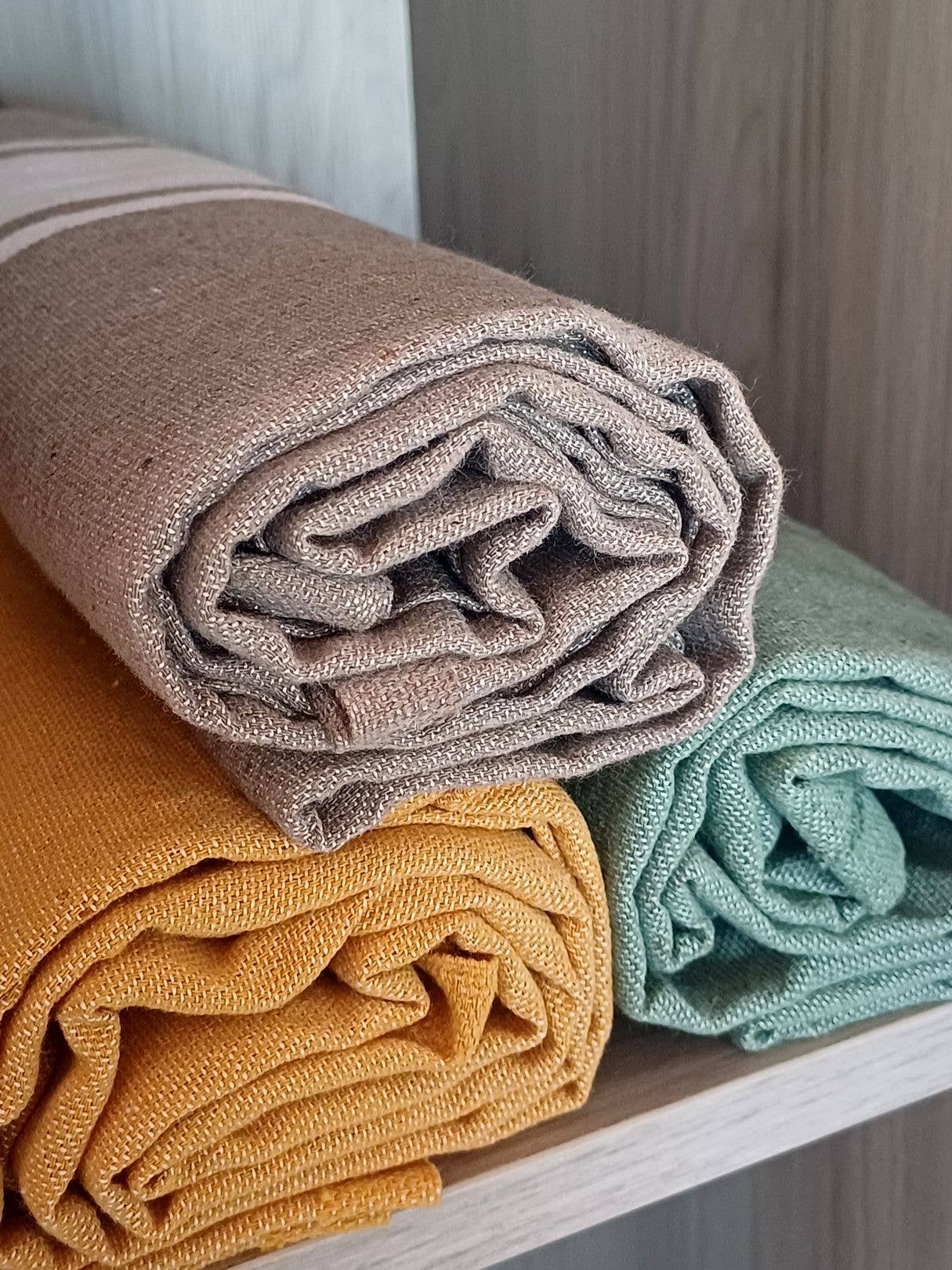 Fouta Auténtica Rose pêche Tissage plat 100% coton