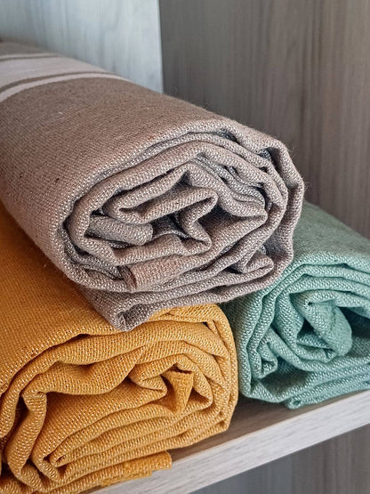 Fouta Auténtica Bleu roi Tissage plat 100% coton