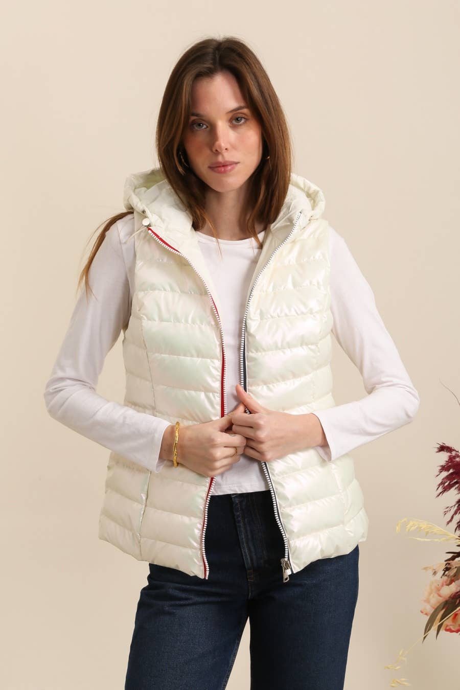 Doudoune réversible imperméable sans manches