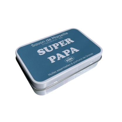 Savon de Marseille "Papa" 125g avec sa boite métal