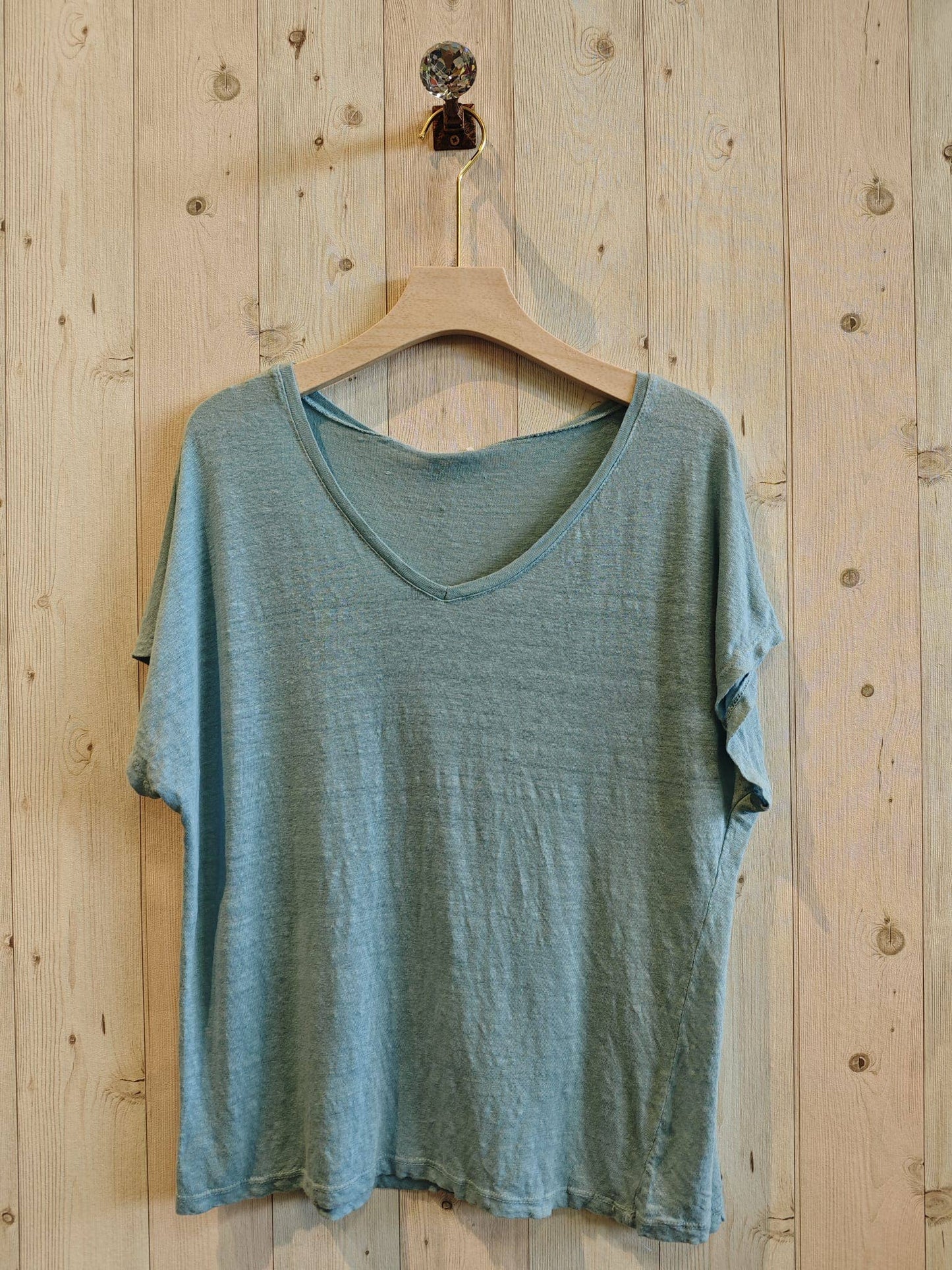 Réf-2296 T-shirt basique lin 100%