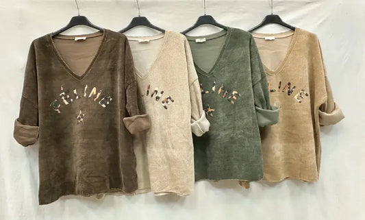 Haut En Velours À Col Féline @4589_HVFeline