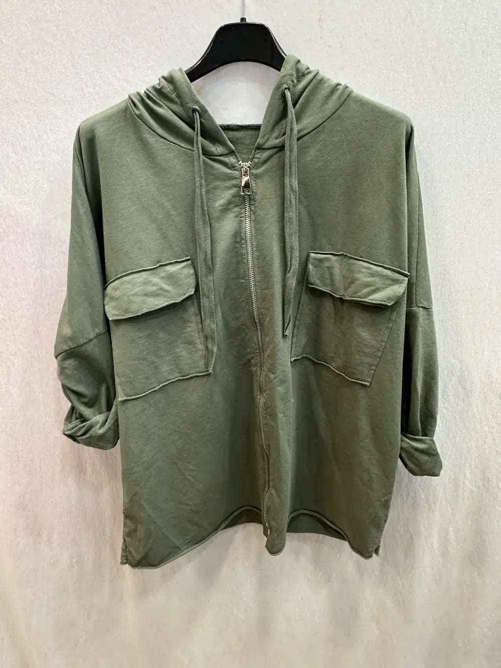 Gilet capuche avec zip et poches @8633_GZipPoches