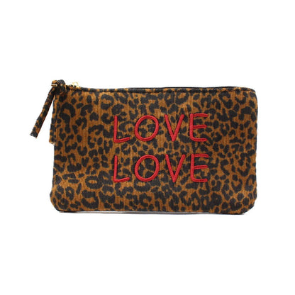 Pochette léopard message - LOVE LOVE