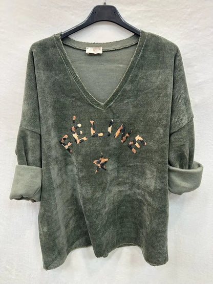 Haut En Velours À Col Féline @4589_HVFeline