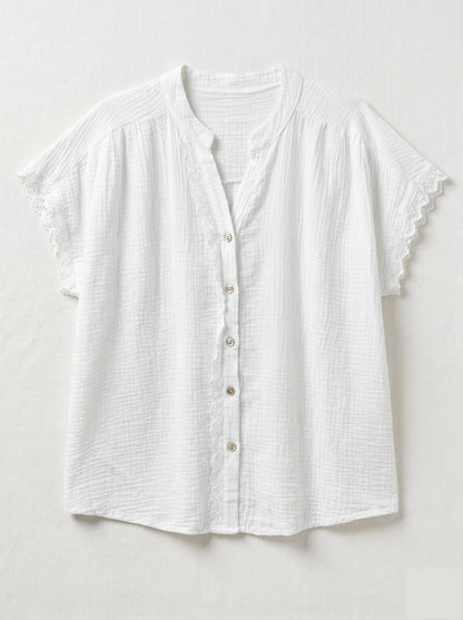 Blouse en Gaze de Coton à Broderies @3601_ChMcBroderie