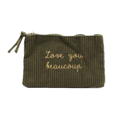 Pochette côtelée message - Love you