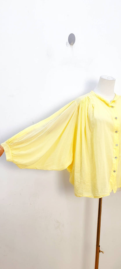 Blouse fluide manches longues ample bohème été