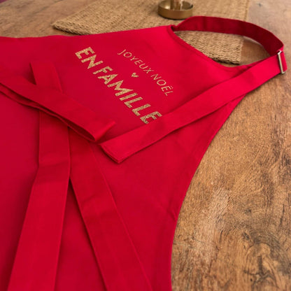 Tablier - Rouge- Joyeux Noël en Famille