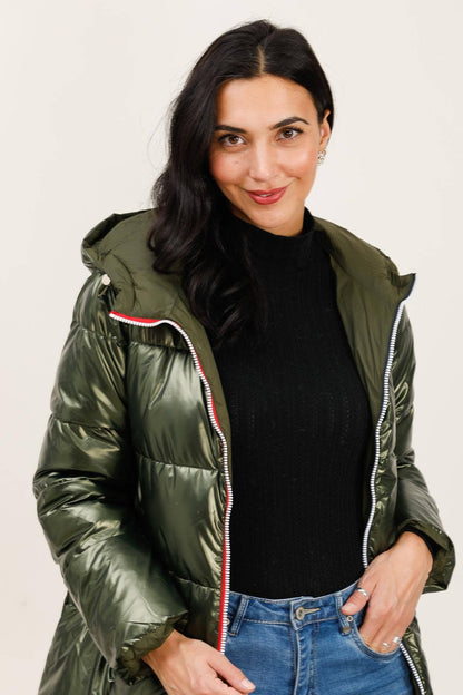 Doudoune mi-longue réversible imperméable