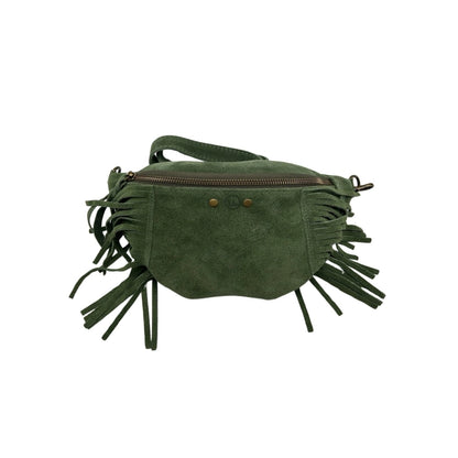 Sac banane cuir Suède Esperanza kaki