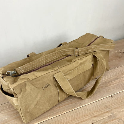 Sac de yoga et de sport vintage (toile foncée) - durable