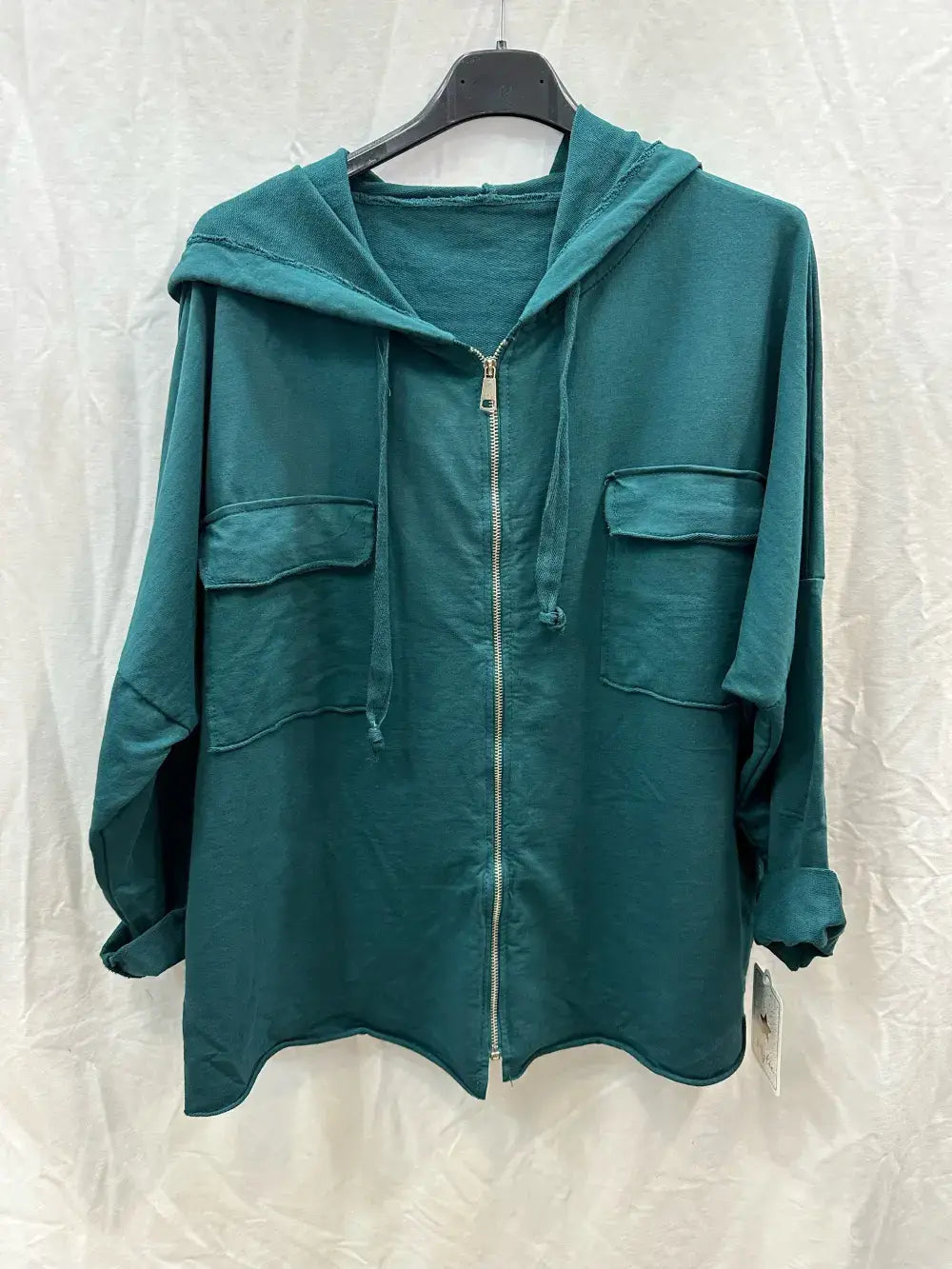 Gilet capuche avec zip et poches @8633_GZipPoches