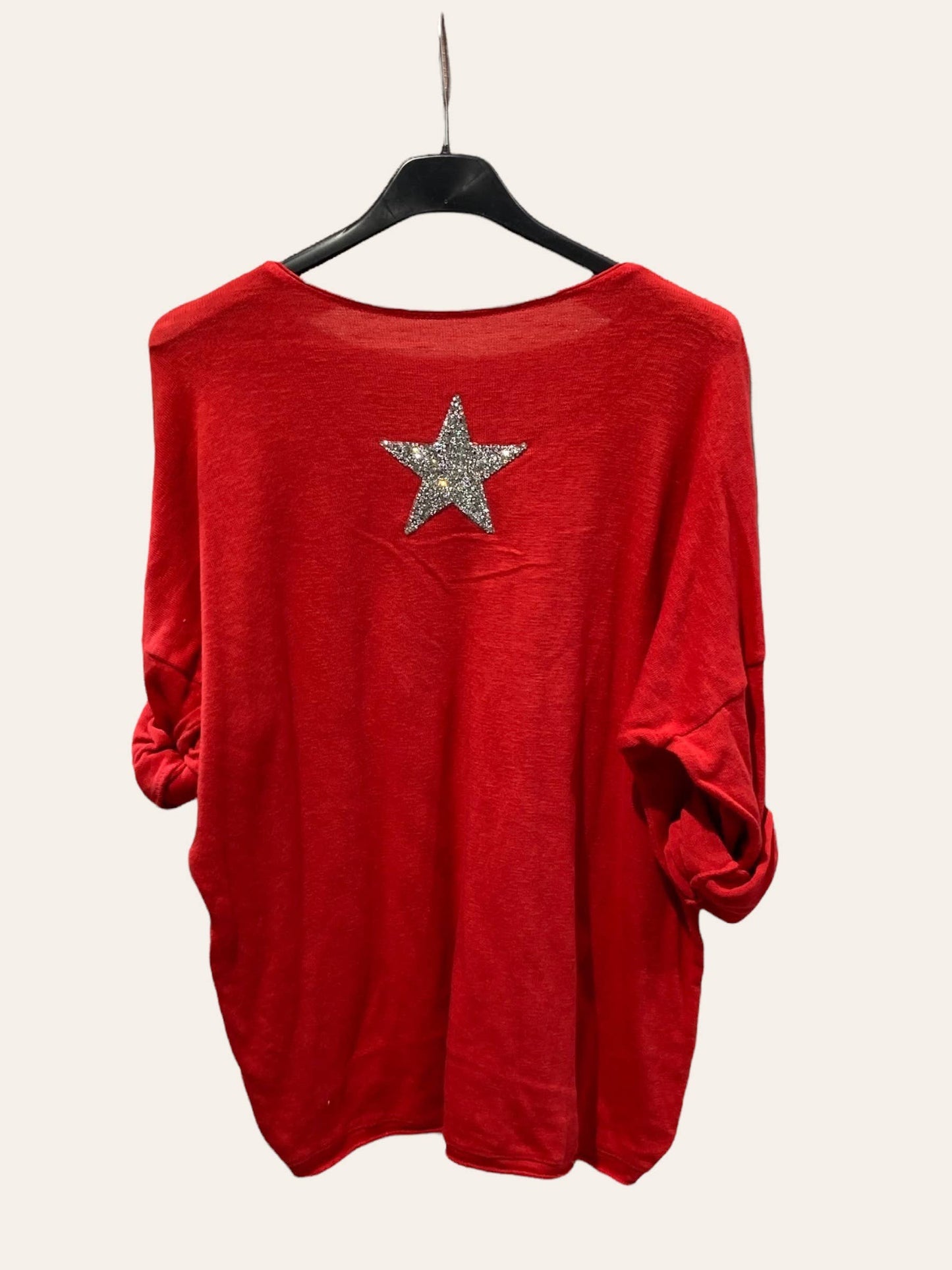 Haut en coton avec Étoile en strass au dos