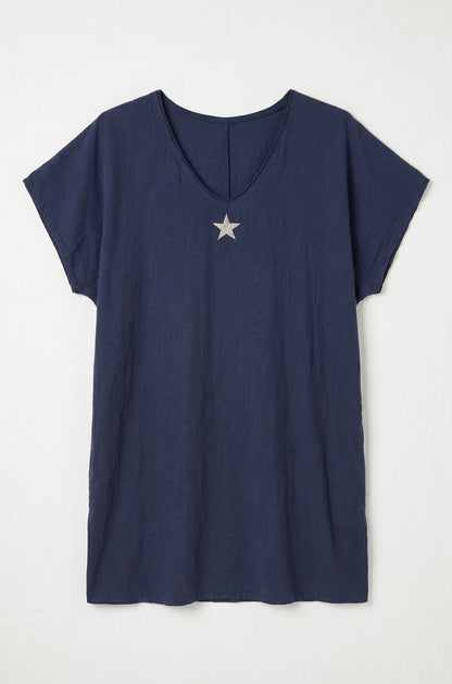 Robe Tunique en Lin et Viscose à Etoile @10788_REtoileLin
