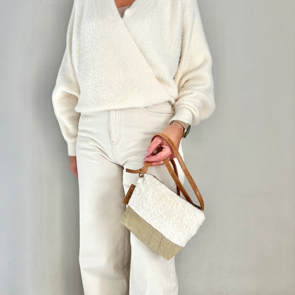 Sac peluche Mini teddy en coton (toile kaki)