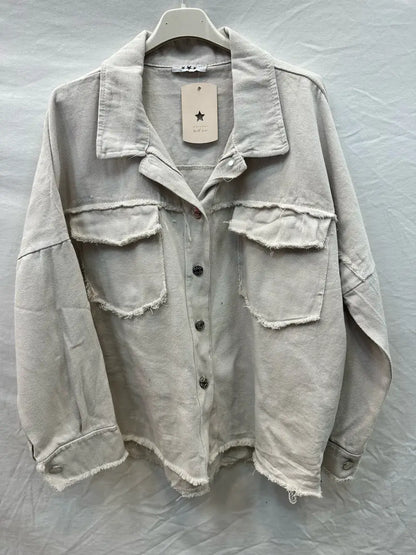 Denim Jacket En Coton Effet Déchirée @4321_VeDenimDechiree