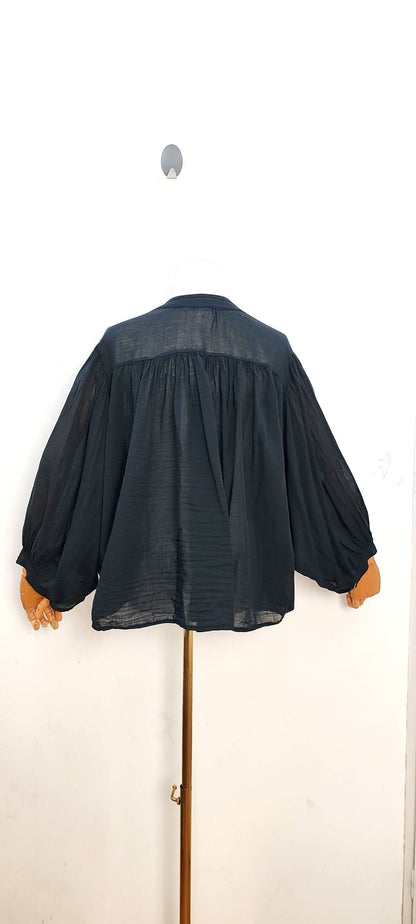Blouse fluide manches longues ample bohème été