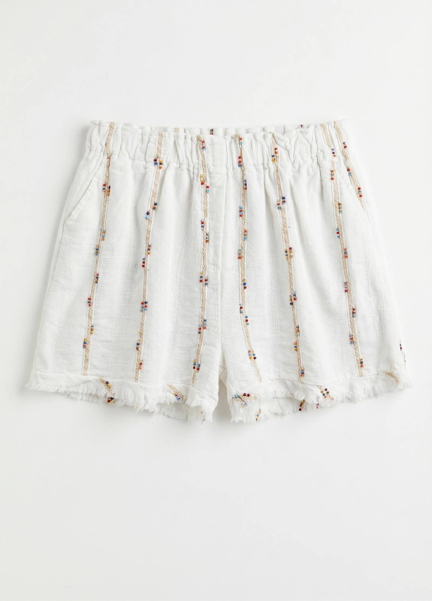 Short à Surpiqûres en Lin et Coton @211231_ShSurpique