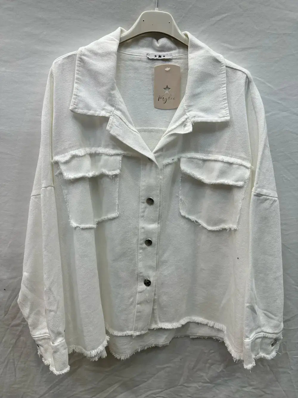 Denim Jacket En Coton Effet Déchirée @4321_VeDenimDechiree