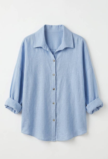 Chemise Oversize en Lin et Viscos @20664_ChLinUni