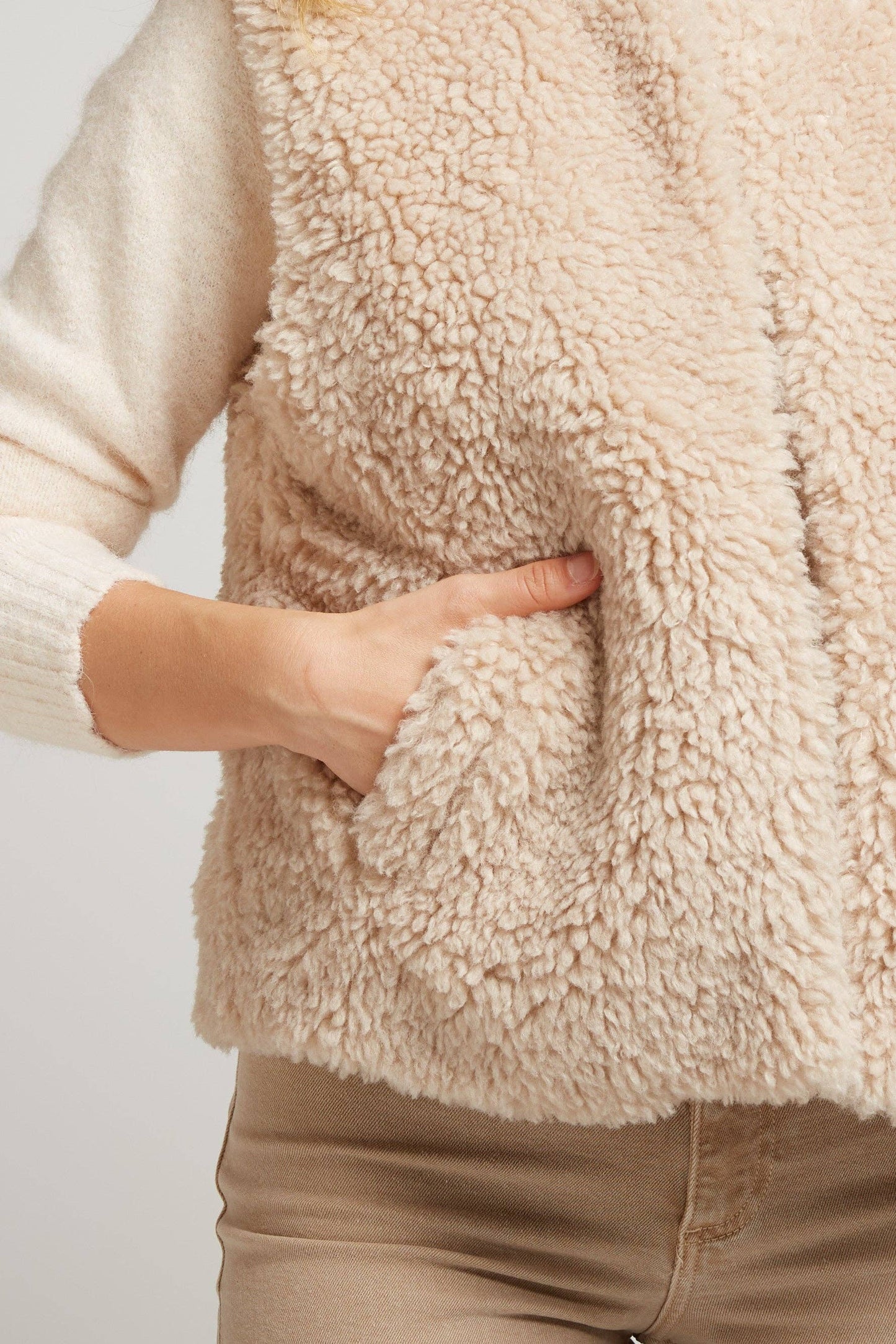 ROXANNE - Gilet moumoute sans manches