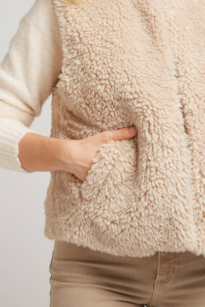 ROXANNE - Gilet moumoute sans manches