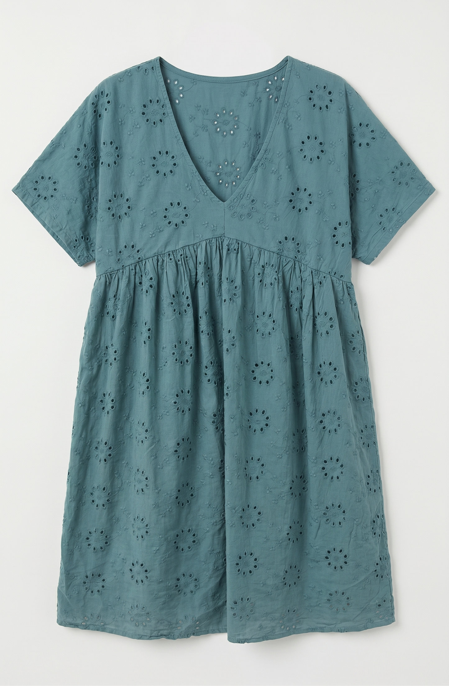 Robe Courte en Broderie Anglaise de Coton @6519_RCBroderie