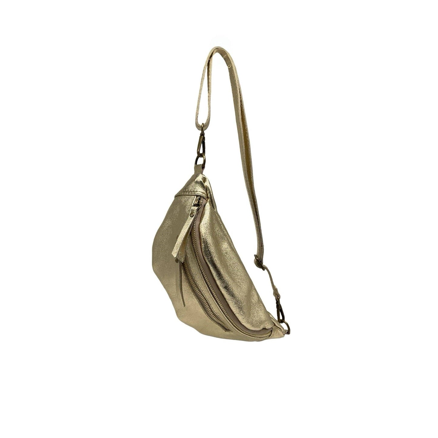 SAC BANANE CUIR IRISE MM